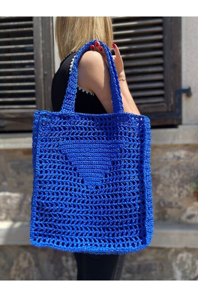hati Straw knitted handmade bag - Colorful
