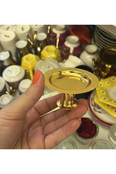 Elzemm store Decorative 6 Pieces - CoFFee Side Turkish Delight Bowl with Gold Macaron