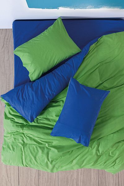 Cozy Home Set cuvertură de pilota dublă Popping Colors - verde salvie și albastru elastic