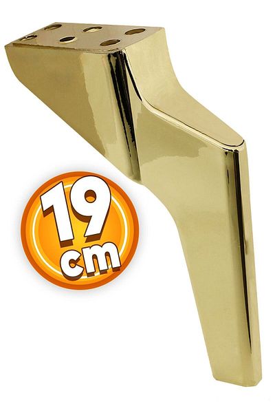 Badem10 Logan Mobilier de lux Canapea Unitate TV Consolă Picior de scaun 19 Cm Plastic Aur Aur Picioare