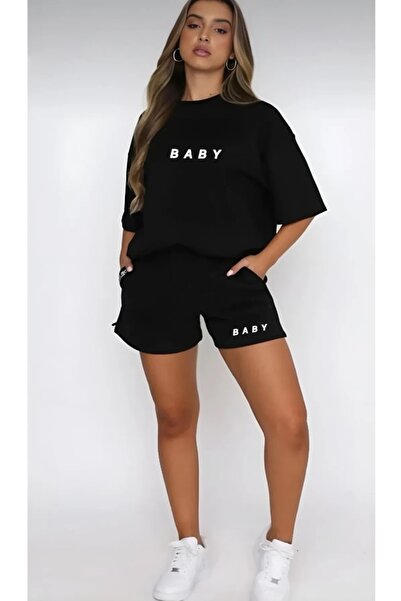 Medinenur Baby PrinTed Women's T-Shirt and Shorts SeT