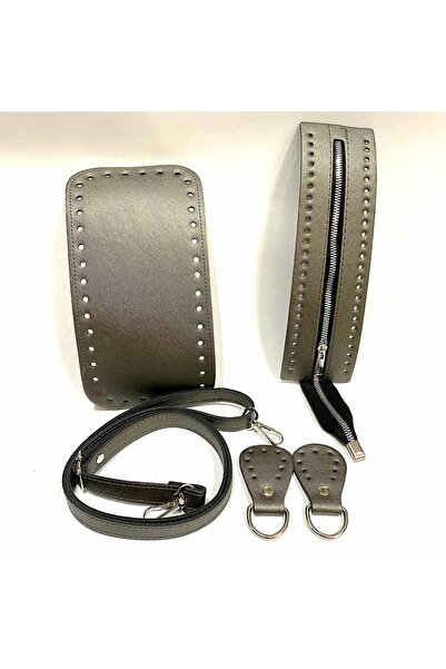 orhanucuzluk 5 Piece Bag Set (Base + Leather Zipper + Handle + Insect) Smoked