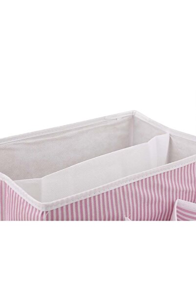 Hanedan HOME Başucu Organizer - Pembe Bebek Düzenleyici ( Ürün Pembe-beyaz Çizgilidir )
