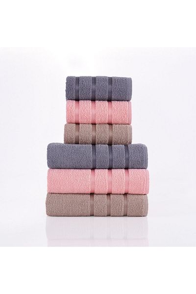 ShineARS Bathroom Towel Set with Three Stripes Bath Set 70X140-50X90