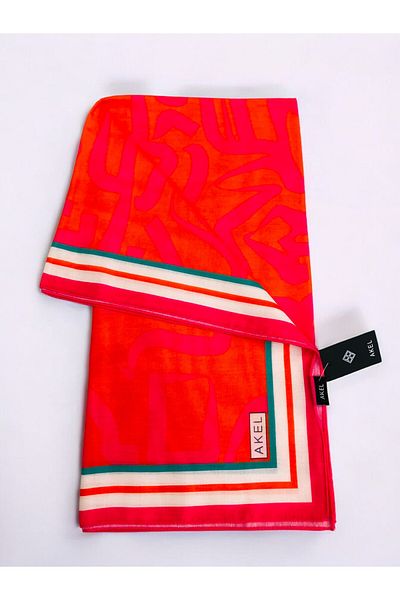 Akel 95x95 Ethnic Patterned Digital Soft Scarf