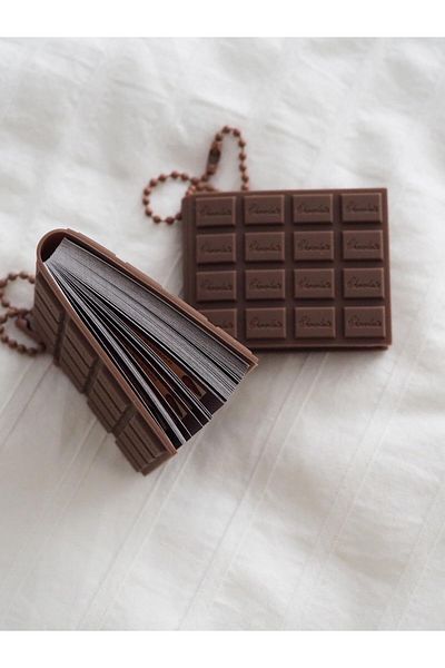 Planet Butik Chocolate Designed Set of 2 Keychain Notebook