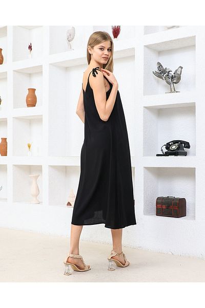 HANIMCA TEKSTİL Strappy Women's Summer Dress - 100% Viscose