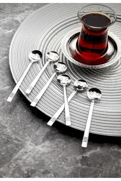ÖZYILMAZ Smiling Face Teaspoon 6 Pieces