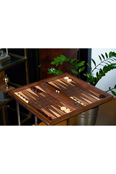 GGS GrandGiftStore El İşçiliği Ceviz Tavla Seti ile Kişiselleştirme Seçenekle...