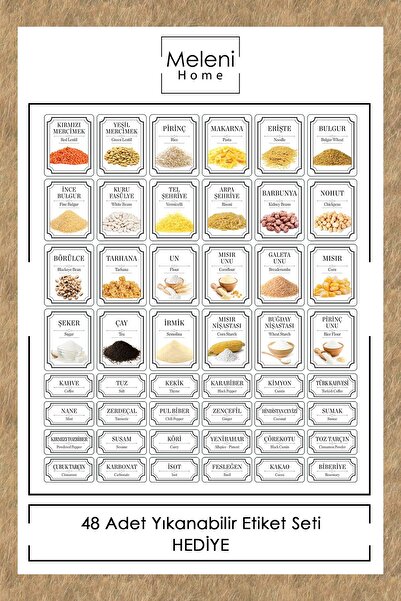 Meleni Home Set of 12 Pino Labeled Square Food Storage Container Set Anthracite 4x(0.50 LT-1,10 LT -1.70 LT)