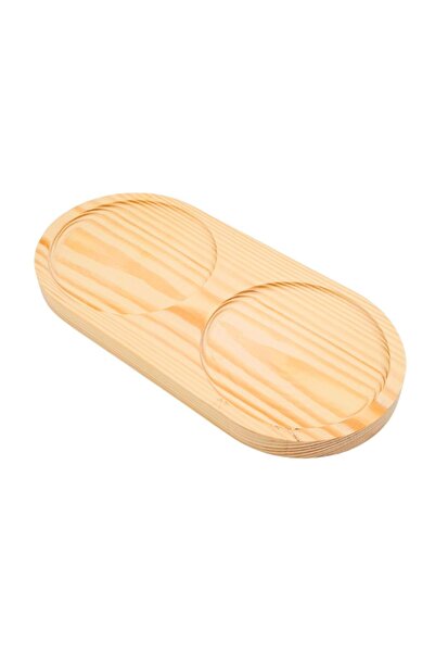 Woodcept. Rainbow Patterned 2-Compartment Oil Pot Stand - Wooden Decorative P...