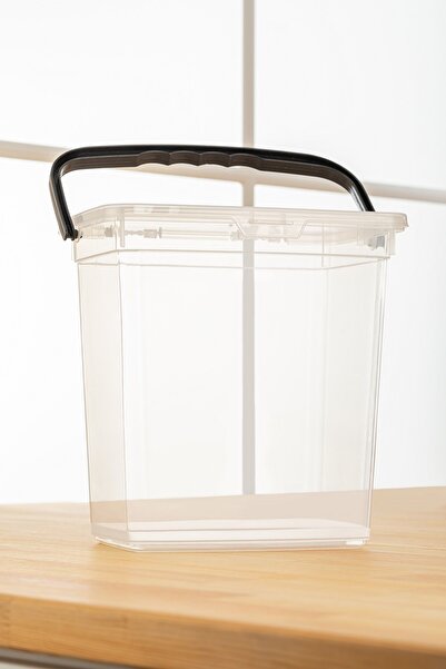 Meleni Home 6-lt Detergent Storage Container with 2 Labels - Tablet Detergent Storage Box with Handle Transparent