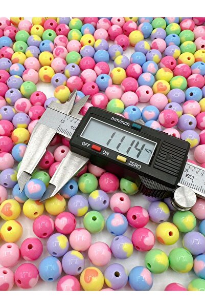 Ebruli Boncuk 25 bucăți de bijuterii din mărgele acrilice colorate de 11 mm -...