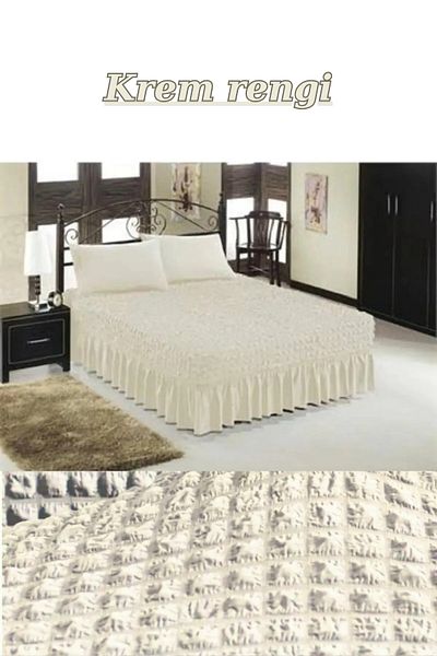 kanway Double Flexible Bedspread - Washable Skirt, Wrap 160X200 and 180X200