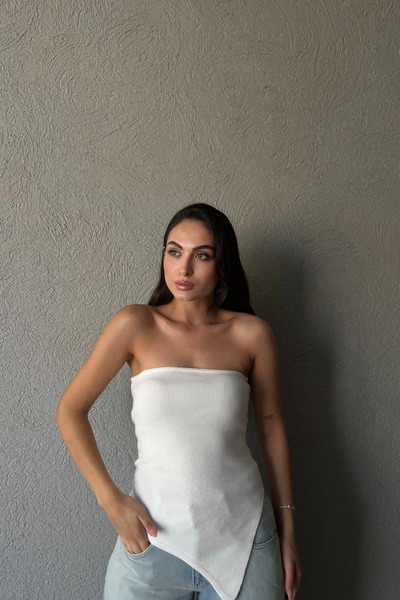 Seda Yalçın Atelier Πλεκτό με λεπτομέρειες σε αποχρώσεις ιβουάρ χωρίς λουράκια