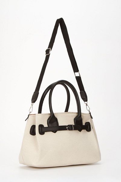 Newish Black Canvas Women's Shoulder Bag