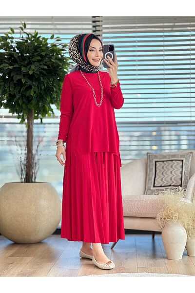 ALANURMODA Sandy Pleated Skirt Set