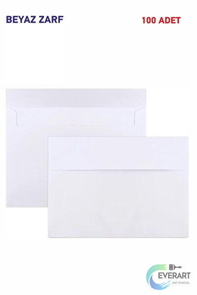 everart Davetiye Zarfı Beyaz 11,4x16,2cm Buklet 100 Adet