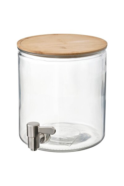IKEA 365+ Bambu Kapaklı Musluklu Cam Sürahi 4 lt