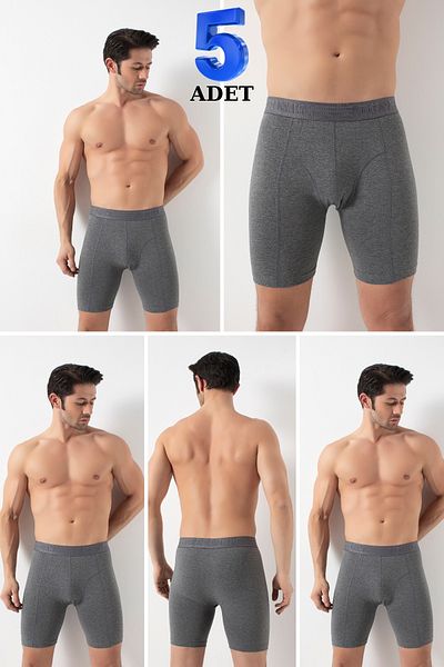DONEX Ανδρικό μποξεράκι 5 τεμαχίων από ύφασμα Lycra με μακριά πόδια