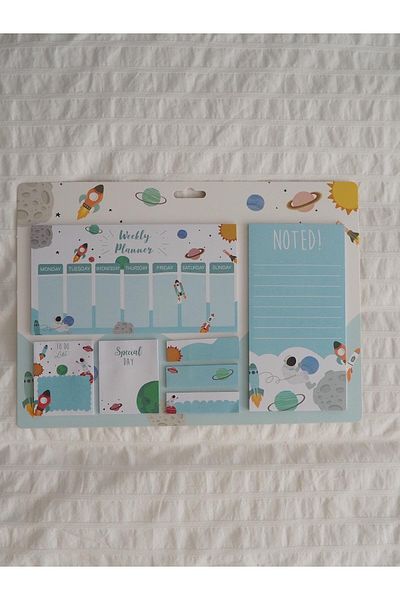 Planet Butik Space Design Large Post-it Set - Weekly Planner