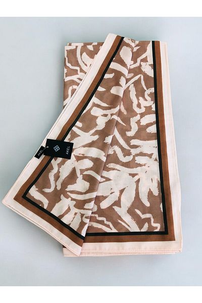 Akel 95x95 Ethnic Patterned Digital Soft Scarf