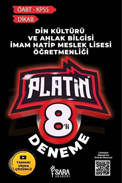 Genel Markalar Öabt Din Kültürü Ve Ahlak Bilgisi Platin 8 Deneme Çözümlü - Ra...