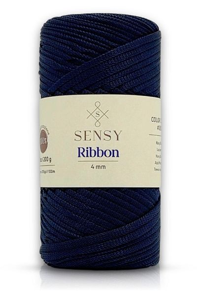 SENSY Navy Blue Premium Polyester Ribbon - Macrame IP 200g