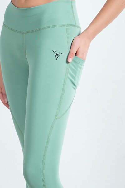 cervus Çift Cepli Yüksek Bel Esnek ve Toparlayıcı Spor Tayt