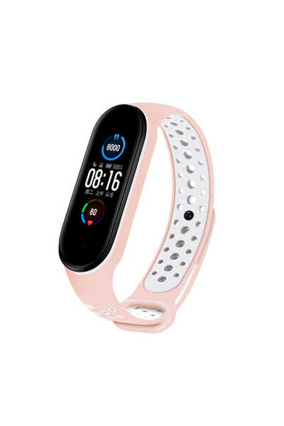 Mirena حزام Xiaomi Mi Band 6 المتوافق مع حزام السيليكون المرن الناعم والمثقوب...