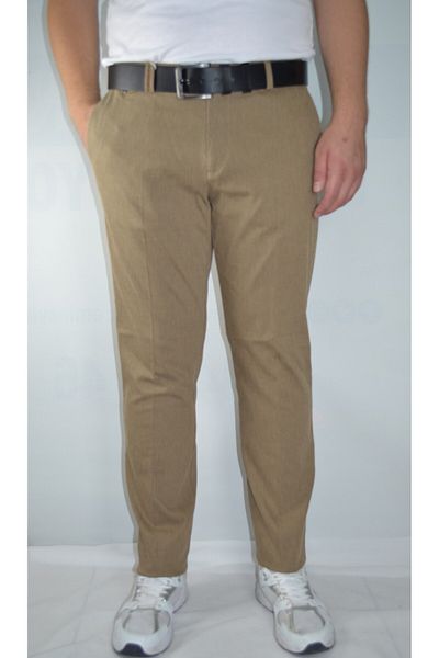 Bomonti Men's Striped Regular Cotton Trousers - Battal
