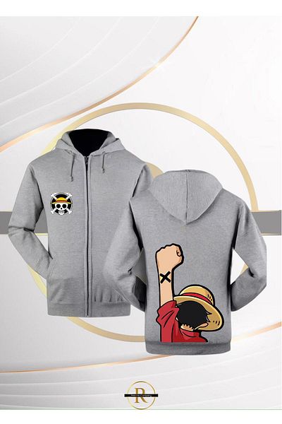 Risil-Nu Company Μπουφάν OnePiece New Season με στάμπα με κουκούλα