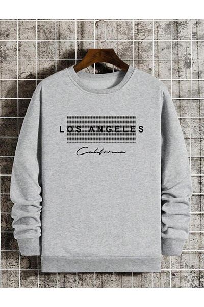 FAVORİST Φούτερ Los Angeles California με στάμπα από βαμβακερό λαιμόκοψη