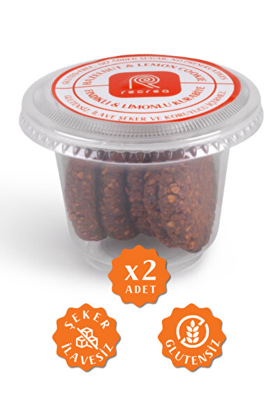 recrea snacks Glutensiz Fındıklı ve Limonlu Kurabiye