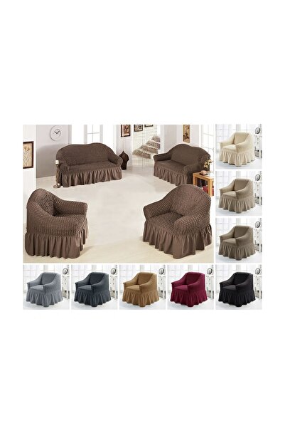 BALADI HOME Bürümcük Lycra Flexible Washable 3.2.1.1 Seat Cover 3.2.1.1 Sofa Cover (1 set)