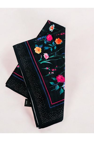 Akel 95x95 Ethnic Patterned Digital Soft Scarf
