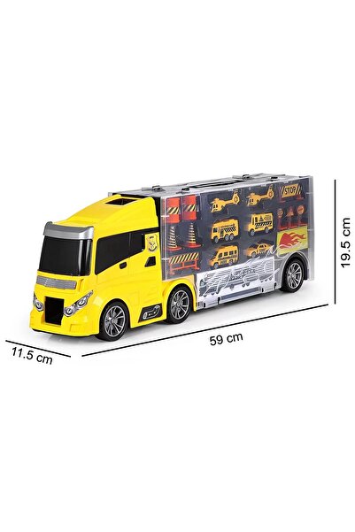 A-T AYZE-TRENDY Toy Tir Construction Vehicles Carrier Tir Length 58 cm 15+1 Pieces 45343