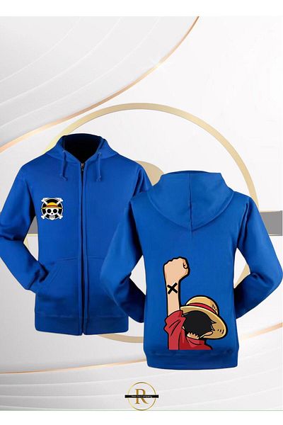Risil-Nu Company Суитшърт с качулка и принт на гърба OnePiece New Season