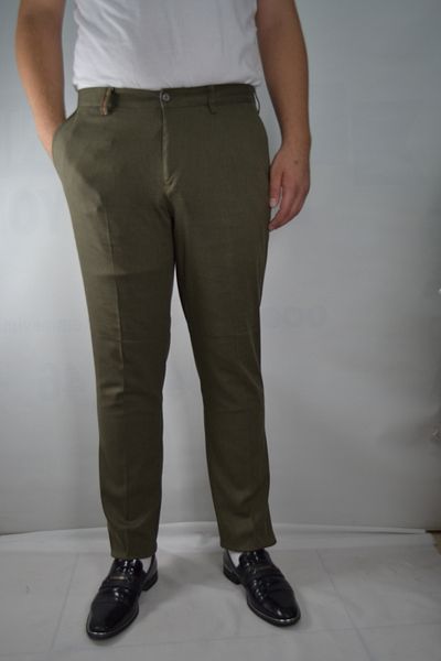 Bomonti Men's Striped Regular Cotton Trousers