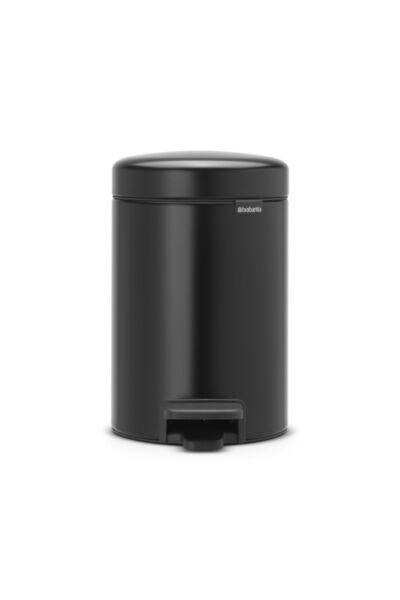 Brabantia Newicon Matt Black - Cutie de spumă de 3 litri cu detaliu de pedală
