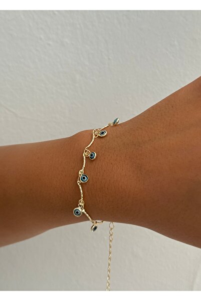 KİLİGİSTANBUL SALLANTILI NAZAR BONCUKLU BİLEKLİK 17 CM