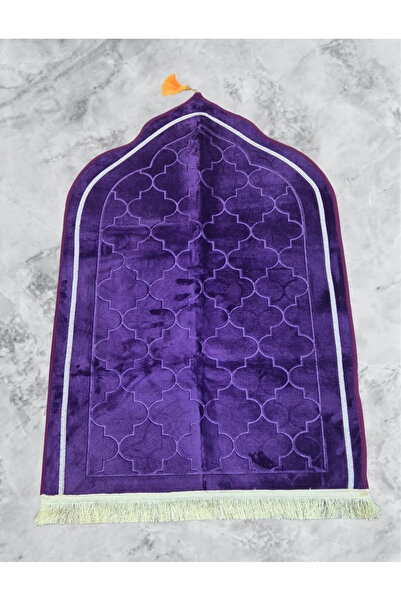 TABASAFE مخمل مزين بشراشيب وأهداب سجادة صلاة ميهراب - مفردة خاصة