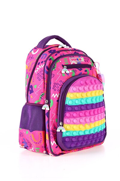 YOUNG 51718 Okul ve Sırt Çantası + Beslenme Çantası Fuchsia/Purple