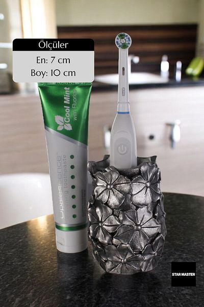 Star Master Silver Antique Colored Toothbrush - Container, Brush Holder, Brush Holder Model 16