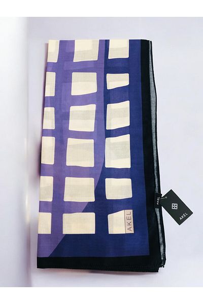 Akel 95x95 Ethnic Patterned Digital Soft Scarf