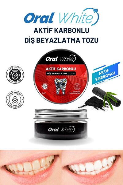 Oral White Aktif Karbonlu Diş Beyazlatma Tozu 50gr