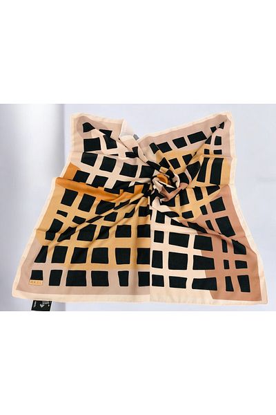 Akel 95x95 Ethnic Patterned Digital Soft Scarf
