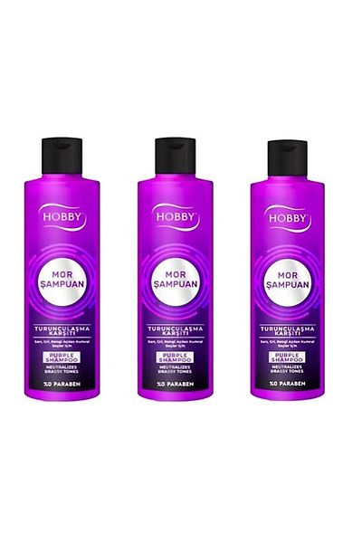 Hobby 250 ml x 3 Pieces Purple Shampoo Anti-orange