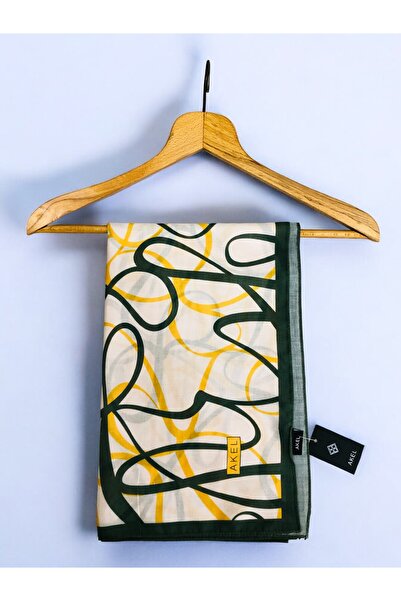 Akel 95x95 Ethnic Patterned Digital Soft Scarf