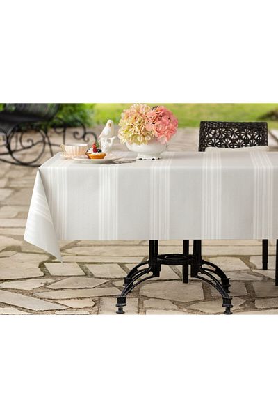 Madame Coco Raymond Gray White Tablecloth - 140x140 Cm